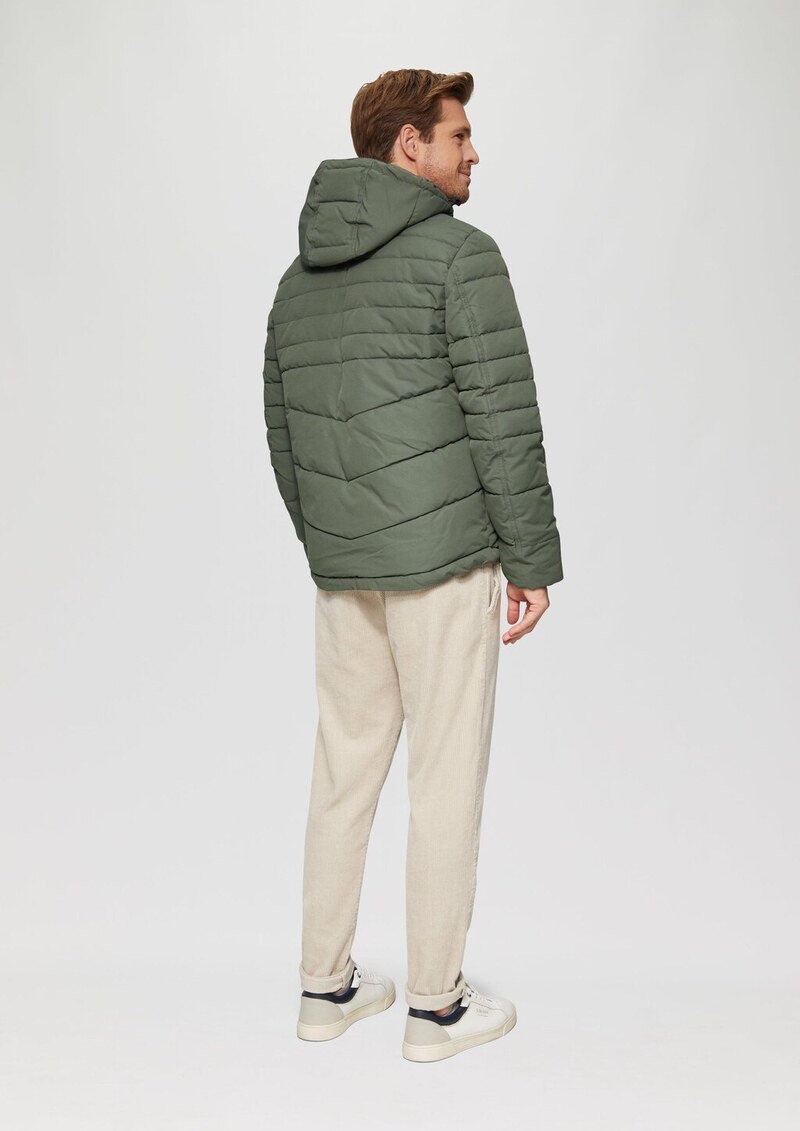 Gesteppte Jacke mit abnehmbarer Kapuze