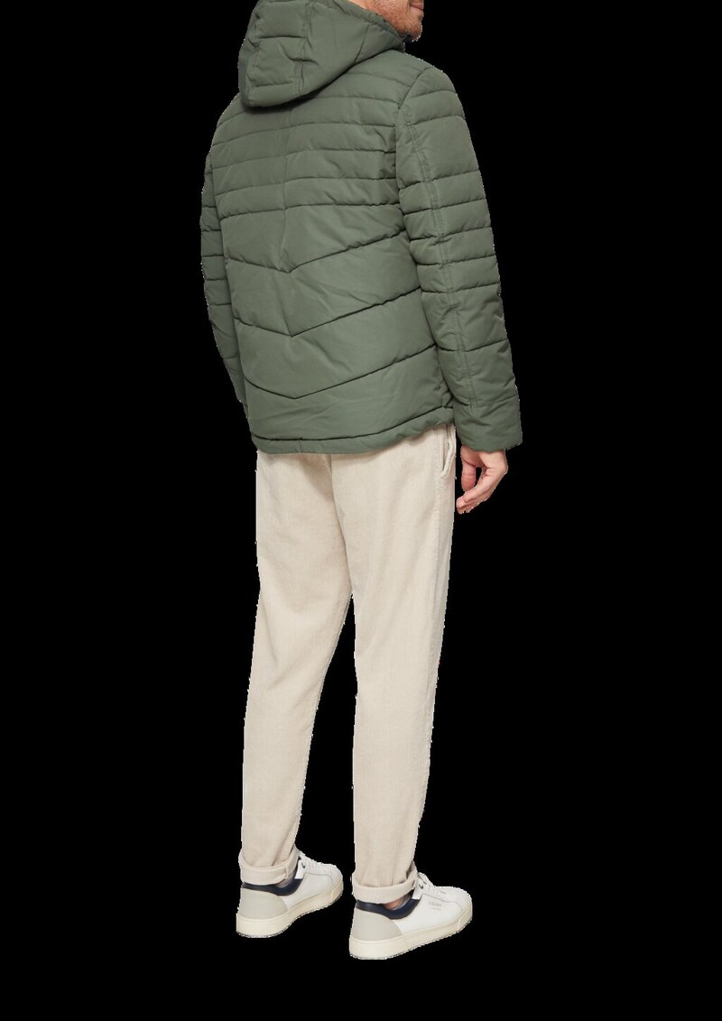 Gesteppte Jacke mit abnehmbarer Kapuze