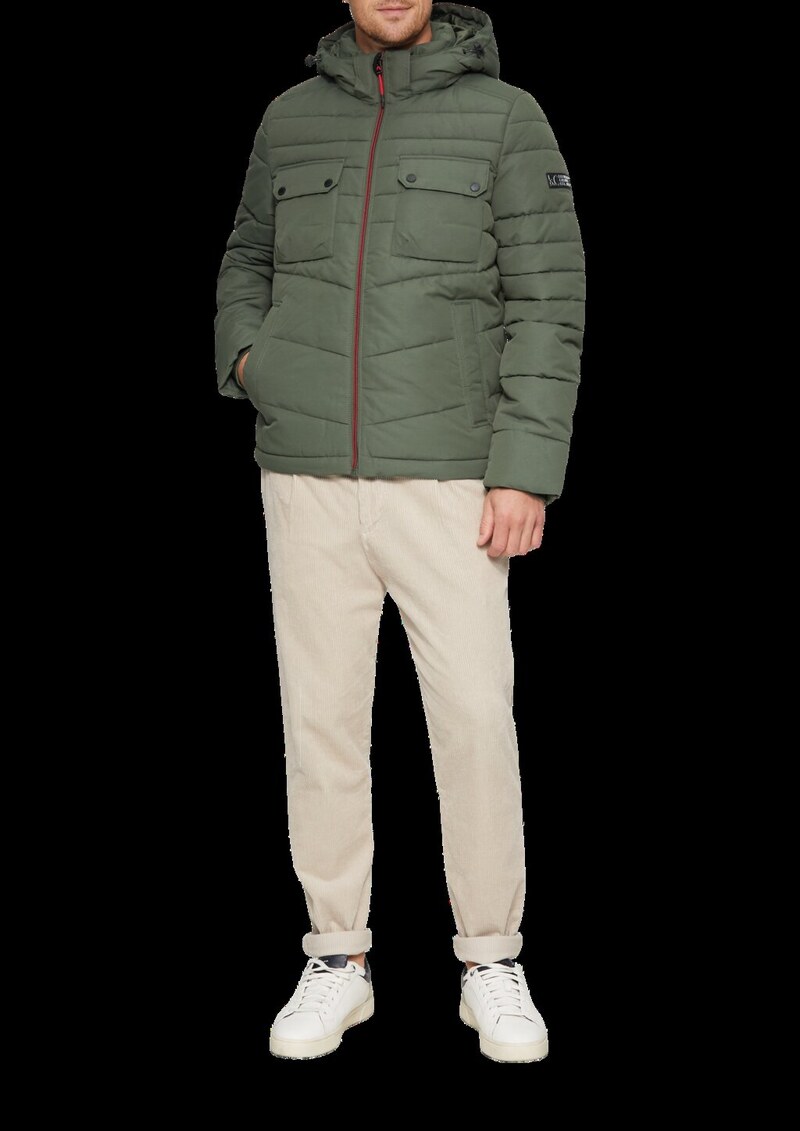 Gesteppte Jacke mit abnehmbarer Kapuze