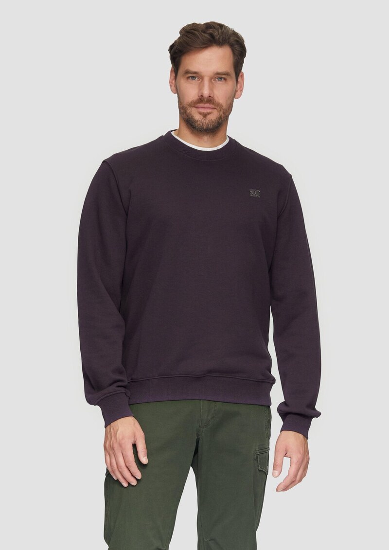 Sweatshirt aus Baumwollmix mit Logo-Detail