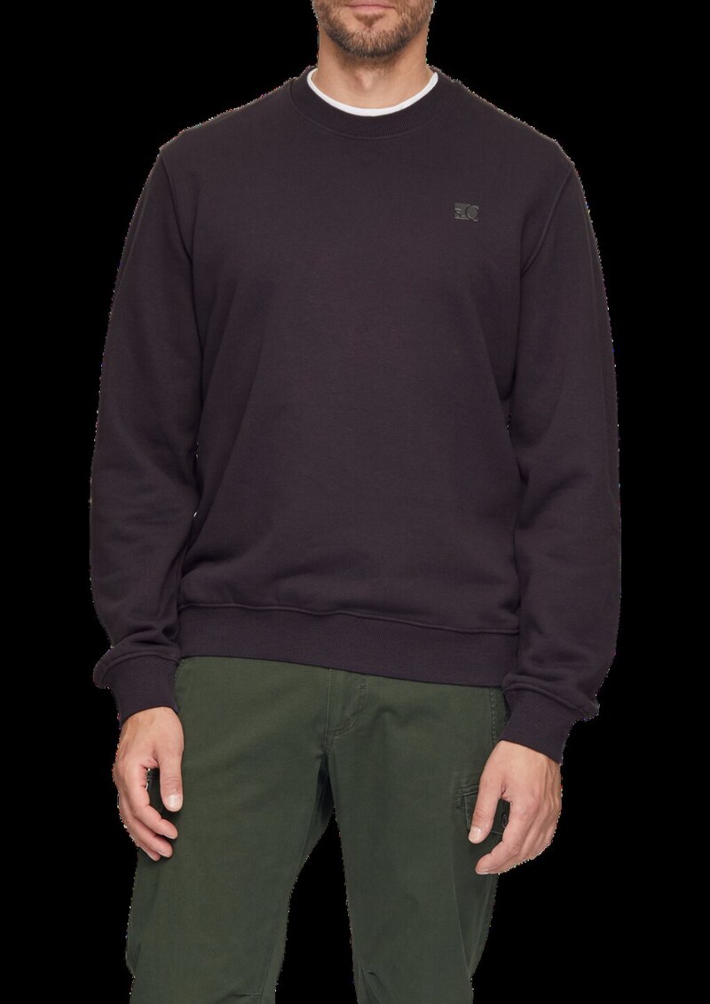 Sweatshirt aus Baumwollmix mit Logo-Detail