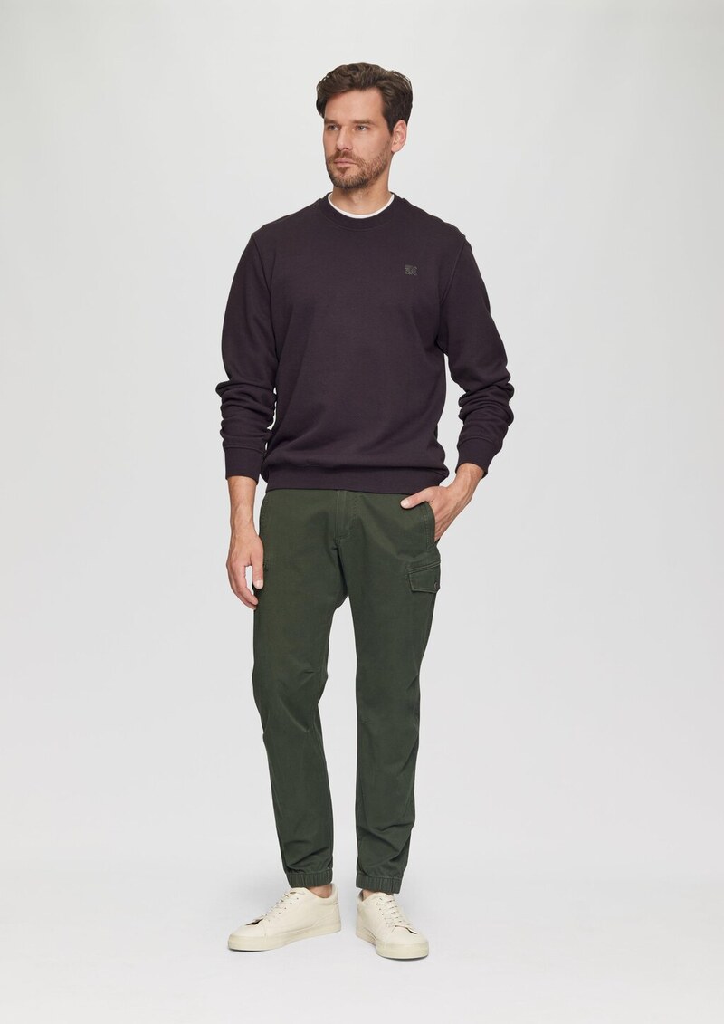 Sweatshirt aus Baumwollmix mit Logo-Detail