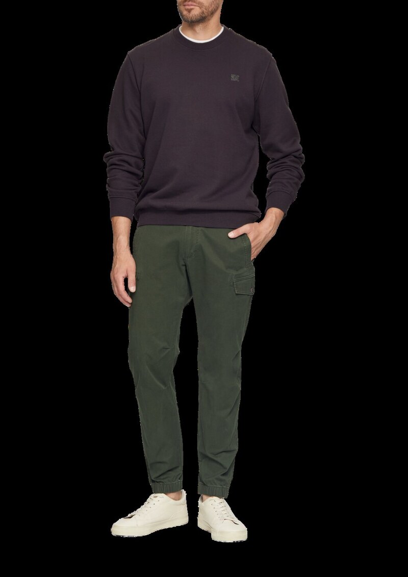 Sweatshirt aus Baumwollmix mit Logo-Detail