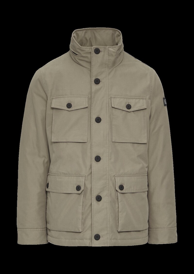 Gefütterte Jacke mit aufgesetzten Taschen im Utility-Stil