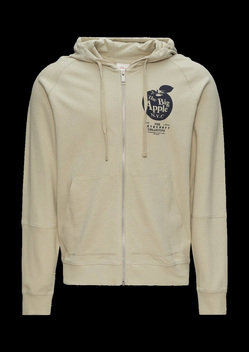 Leichte Sweatjacke mit Kapuze und Artwork