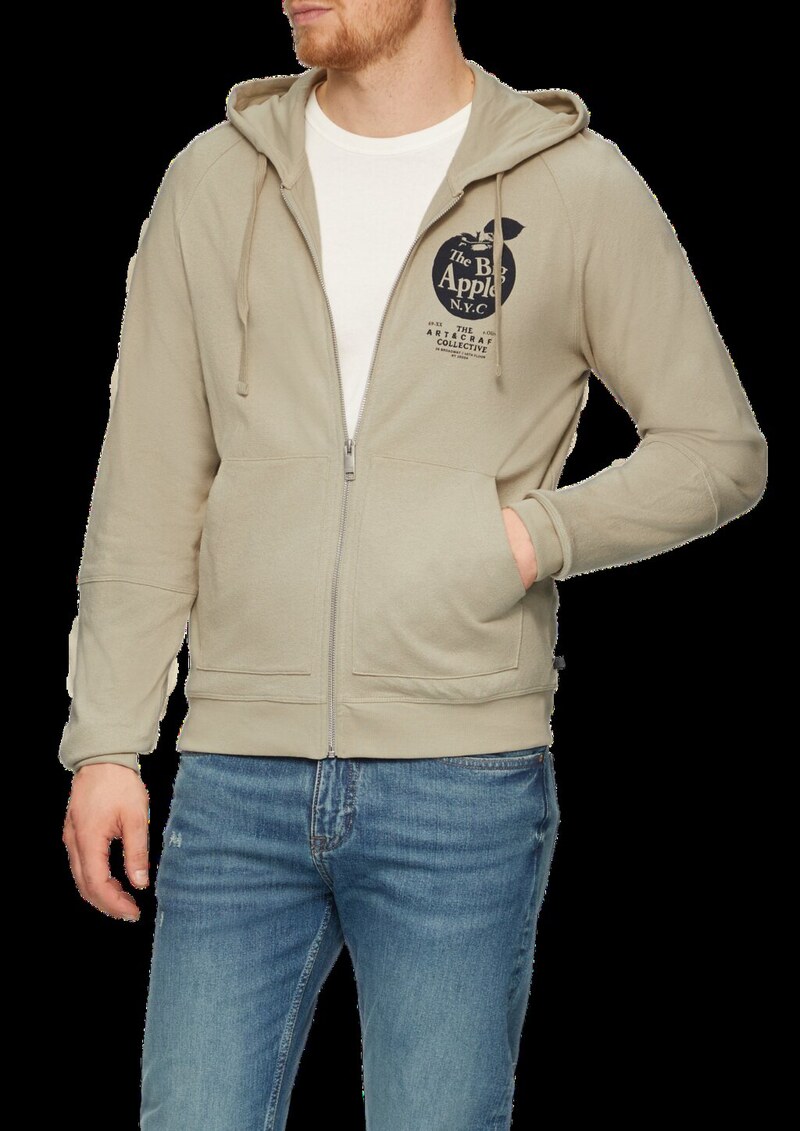 Leichte Sweatjacke mit Kapuze und Artwork