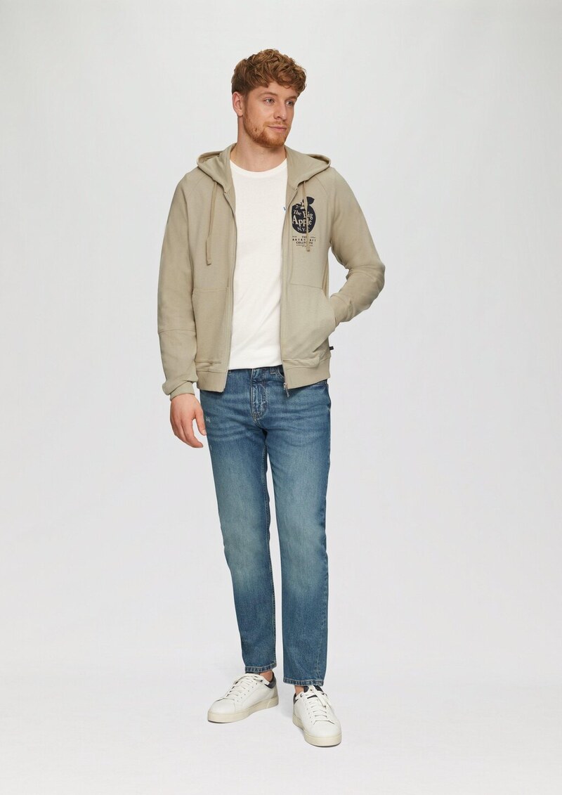 Leichte Sweatjacke mit Kapuze und Artwork