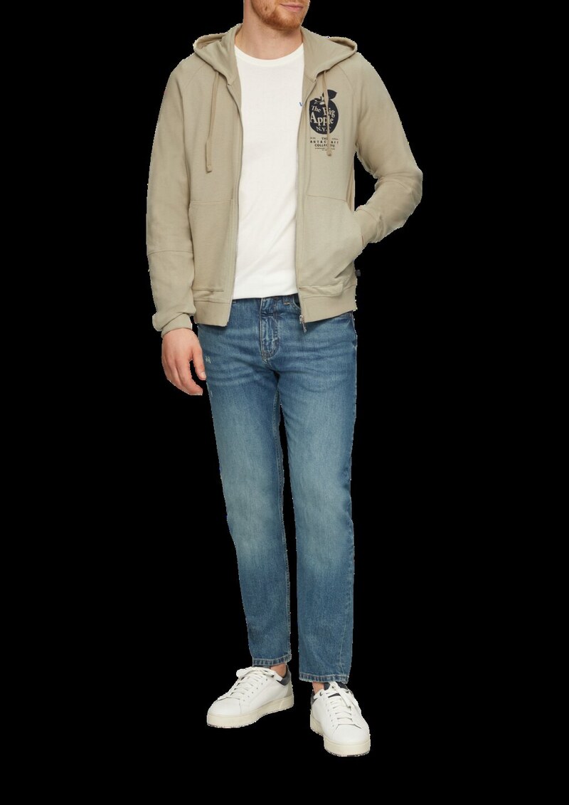 Leichte Sweatjacke mit Kapuze und Artwork