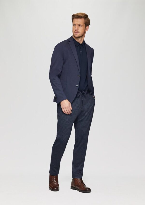 s.O JOGG: Anzughose mit Hahnentrittmuster