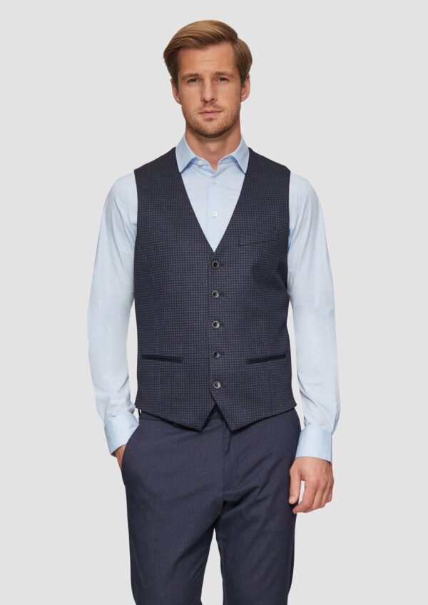 s.O Jogg: Anzugweste mit Hahnentritt-Muster