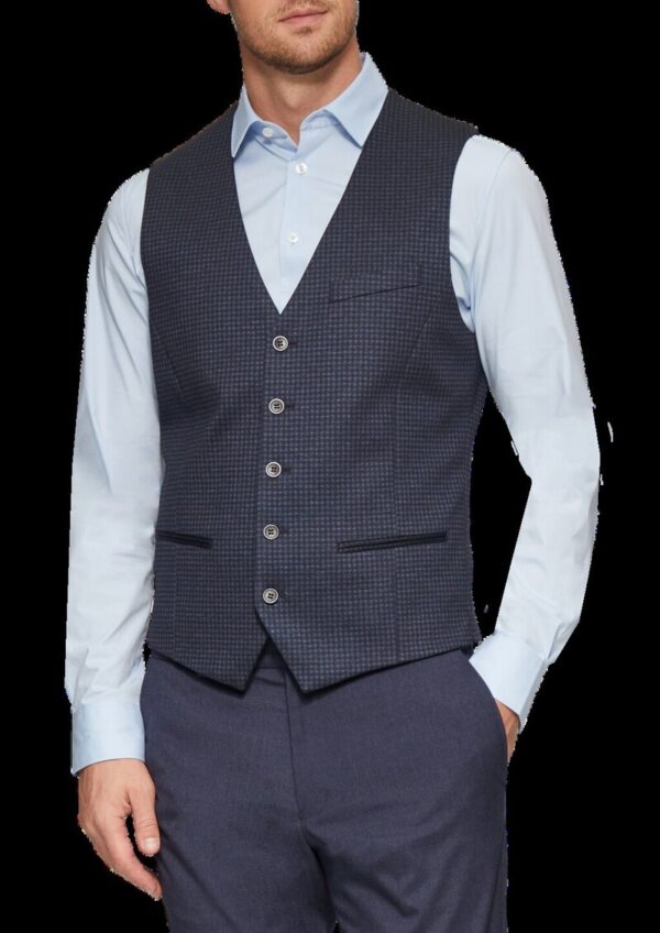 s.O Jogg: Anzugweste mit Hahnentritt-Muster