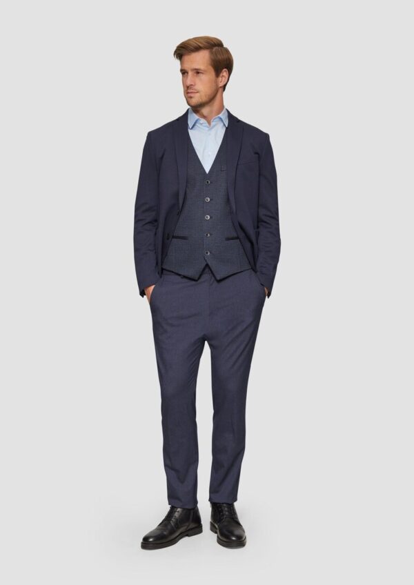 s.O Jogg: Anzugweste mit Hahnentritt-Muster