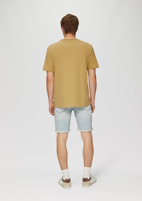 Baumwollshirt mit Flammgarn-Struktur