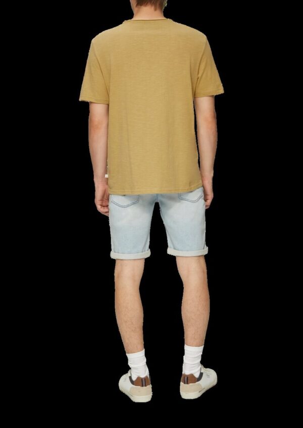 Baumwollshirt mit Flammgarn-Struktur