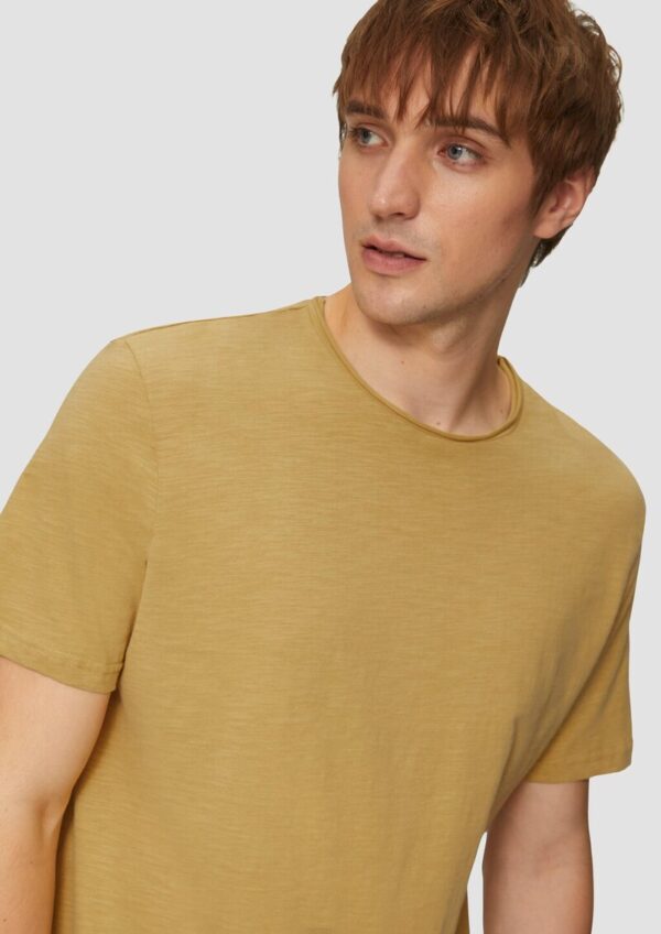 Baumwollshirt mit Flammgarn-Struktur