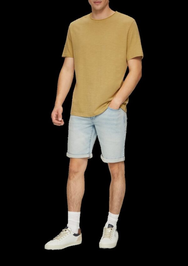 Baumwollshirt mit Flammgarn-Struktur