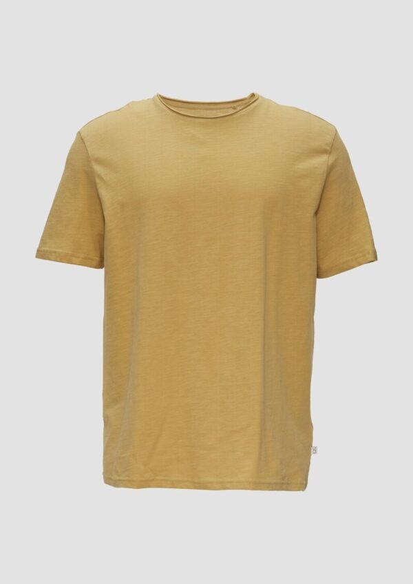 Baumwollshirt mit Flammgarn-Struktur