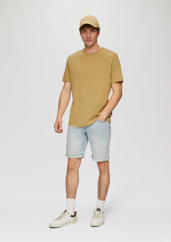 Baumwollshirt mit Flammgarn-Struktur