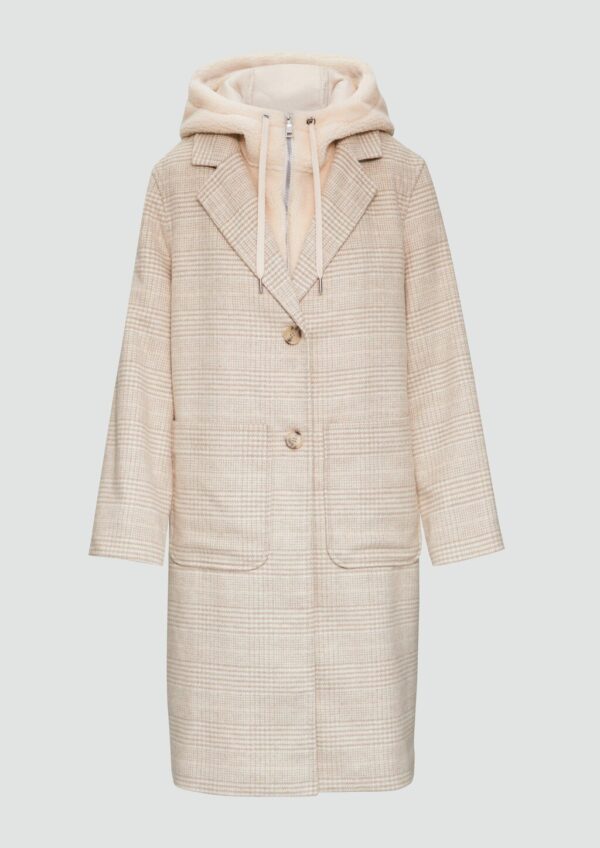 Wollmantel mit herausnehmbarem Teddy-Einsatz