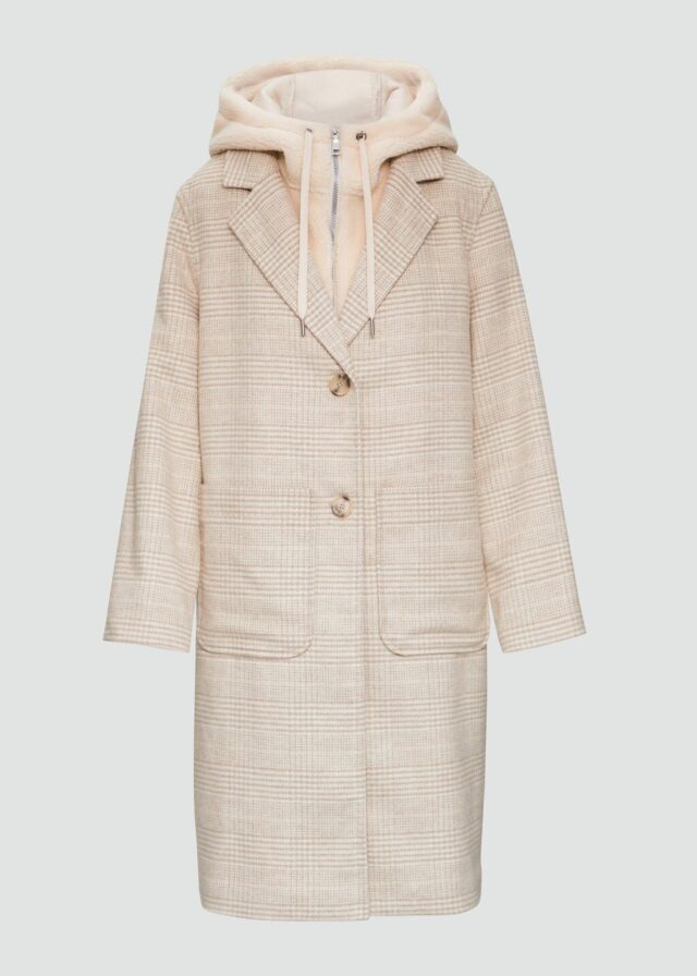 Wollmantel mit herausnehmbarem Teddy-Einsatz