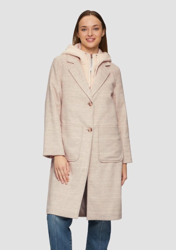 Wollmantel mit herausnehmbarem Teddy-Einsatz