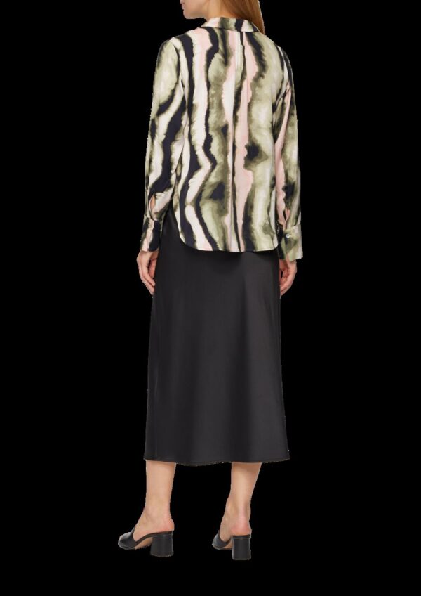 Satin-Bluse mit All-over-Print
