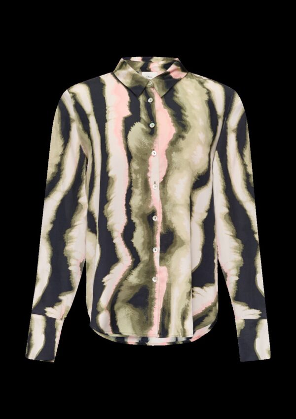 Satin-Bluse mit All-over-Print