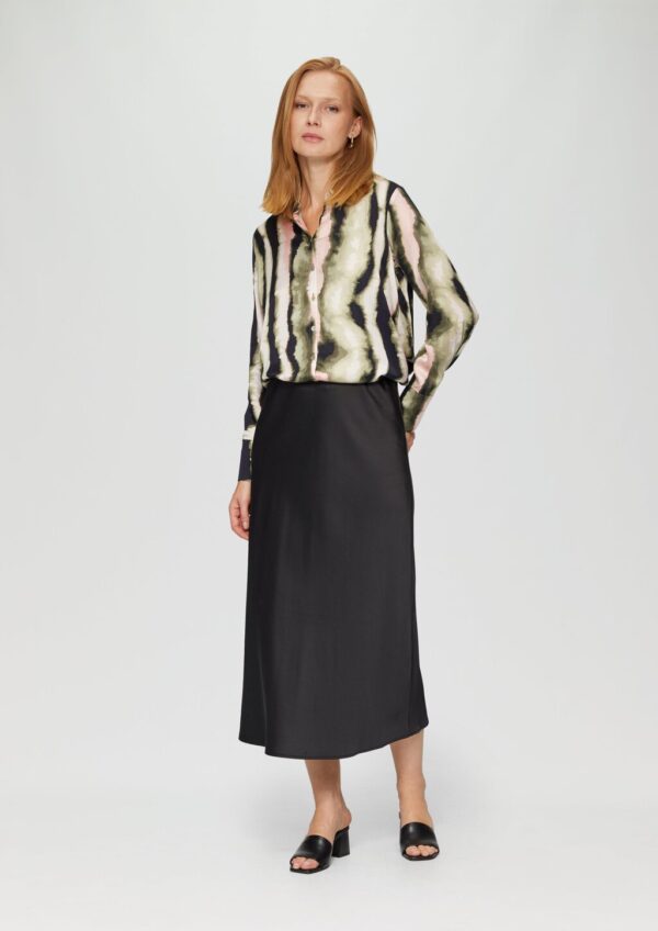 Satin-Bluse mit All-over-Print