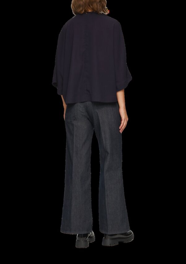 Verkürzte Crêpe-Bluse im Loose Fit mit Pailletten