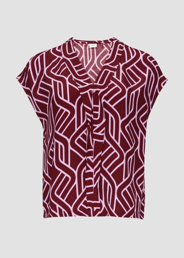 Viskosebluse mit Blende