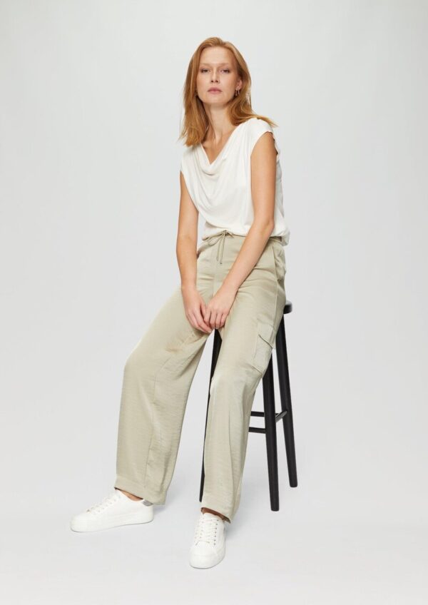Cargohose aus Satin im Regular Fit