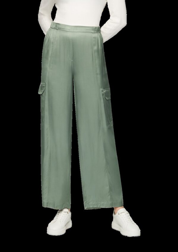 Satinhose mit Cargotaschen