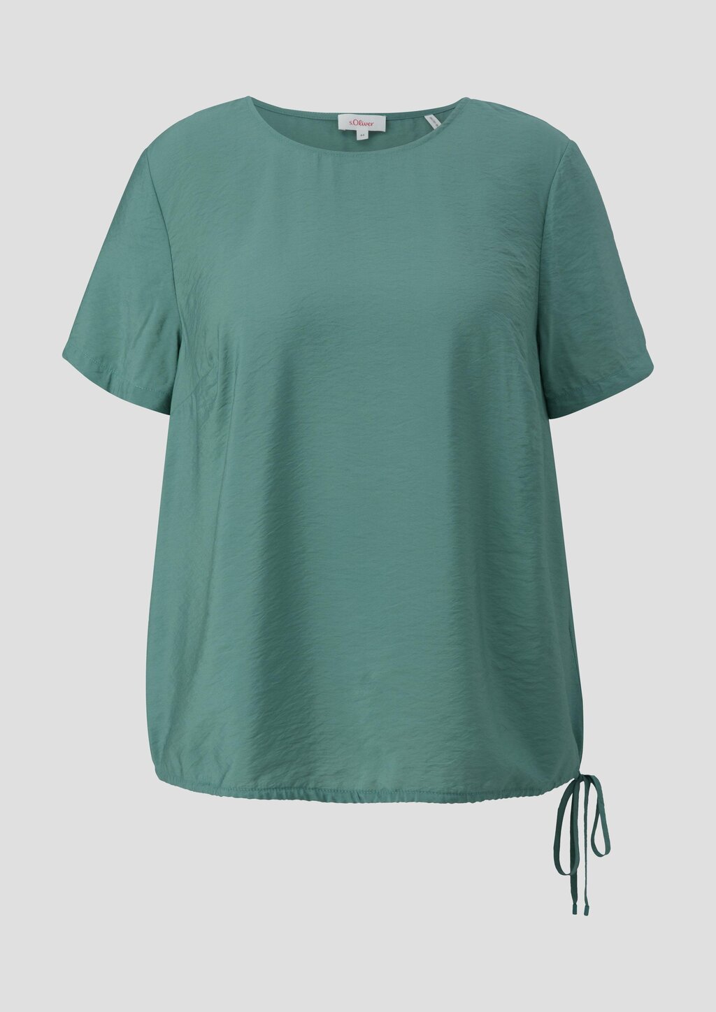 Gemusterte Viskosebluse in O-Shape