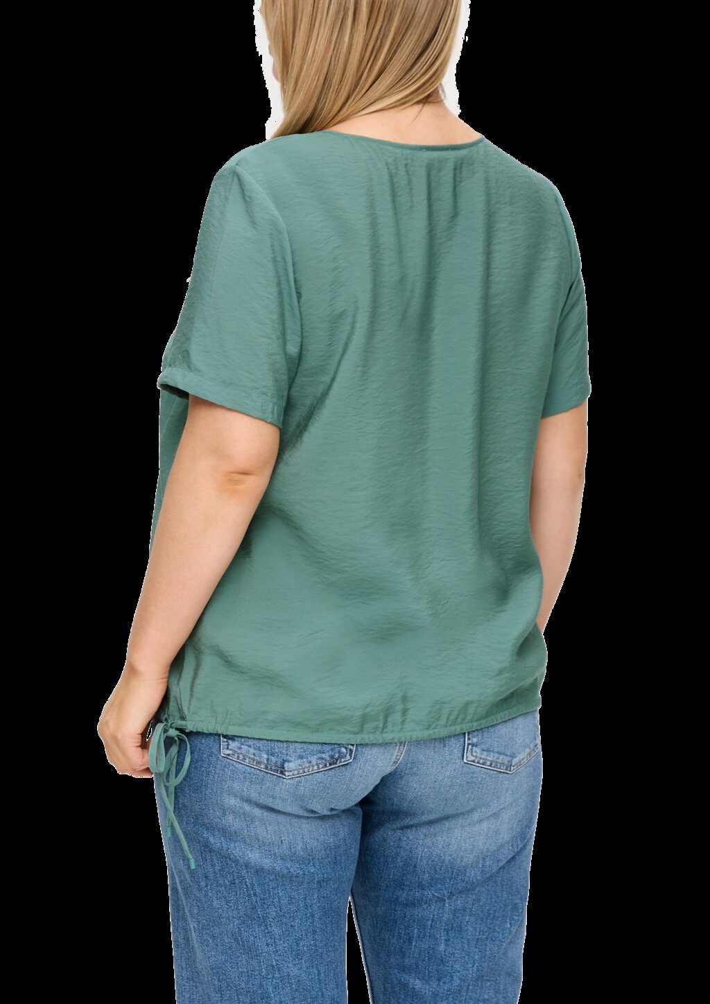 Gemusterte Viskosebluse in O-Shape