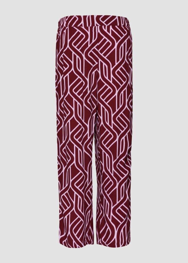 Fließende Culotte aus Viskose mit grafischem Muster