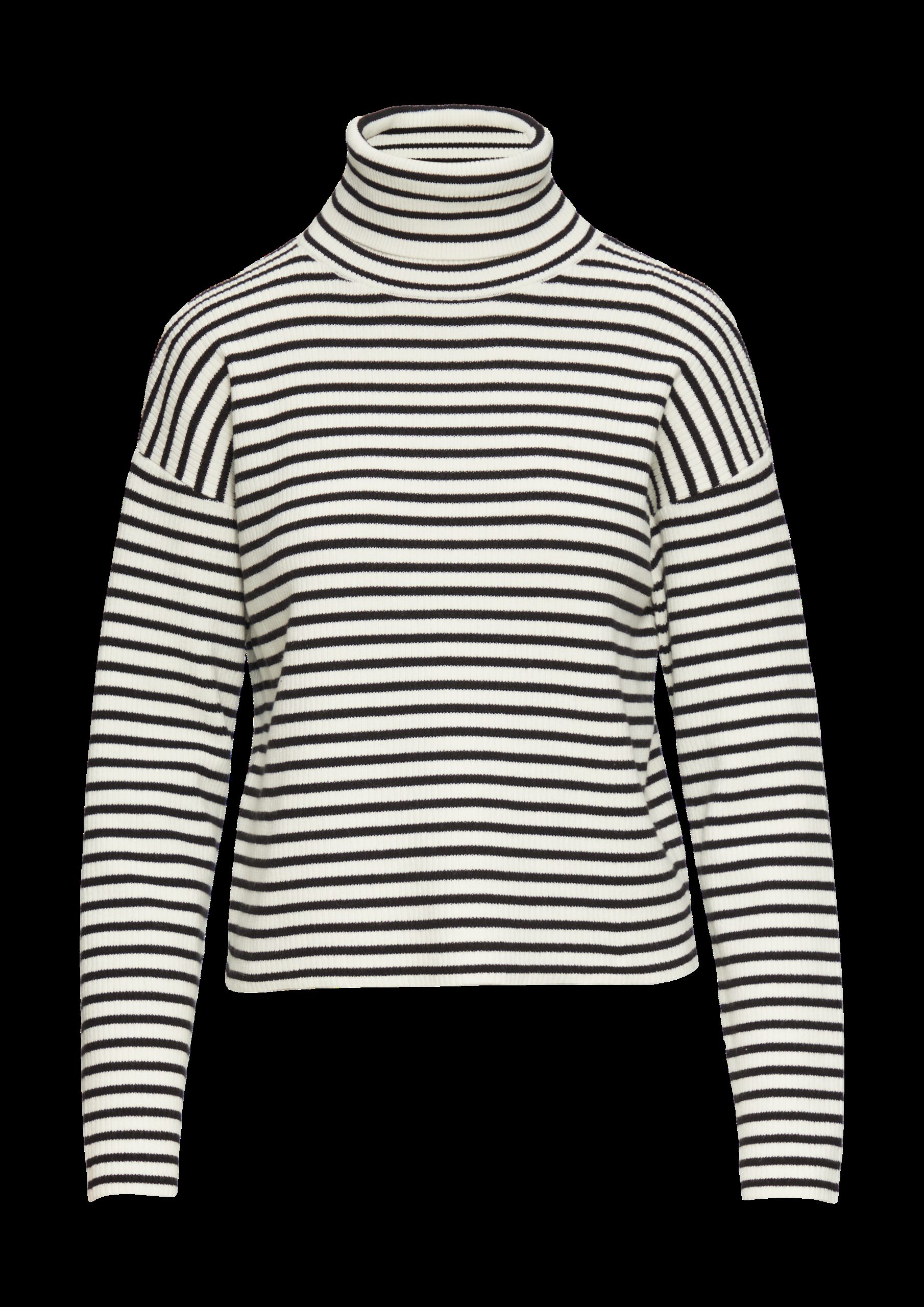 Rollkragenpullover mit Rippstruktur