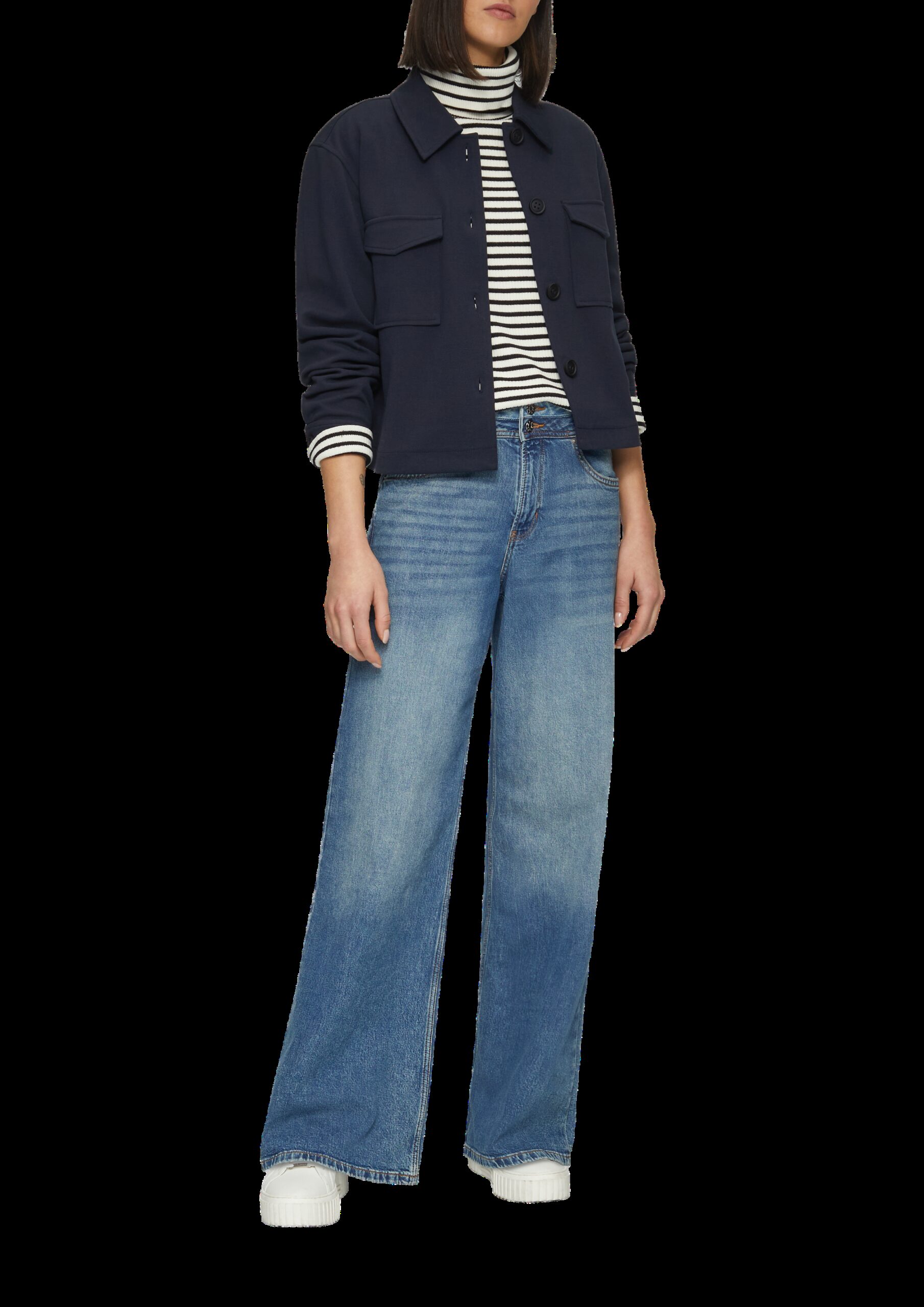 Rollkragenpullover mit Rippstruktur