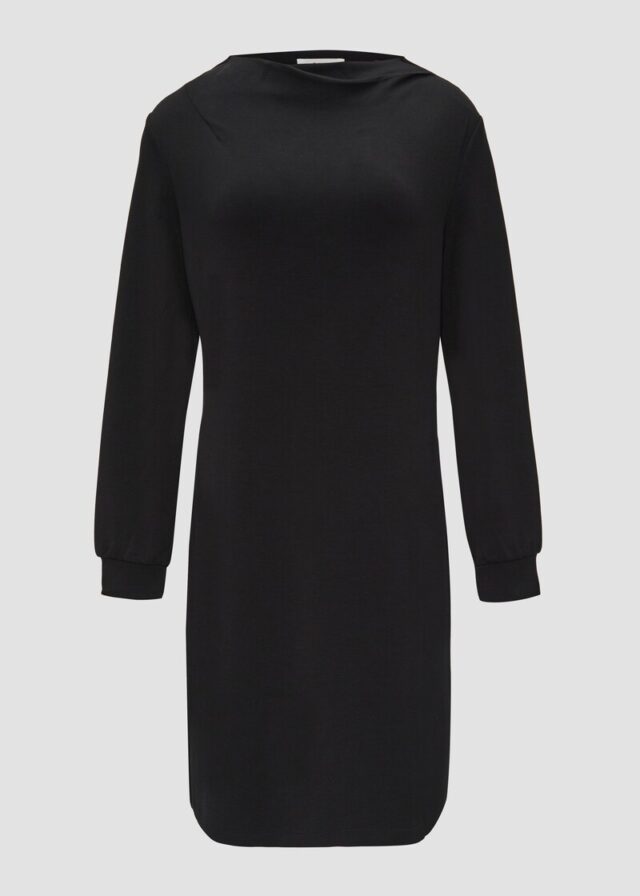 Sweat-Kleid mit gelegtem Kragen