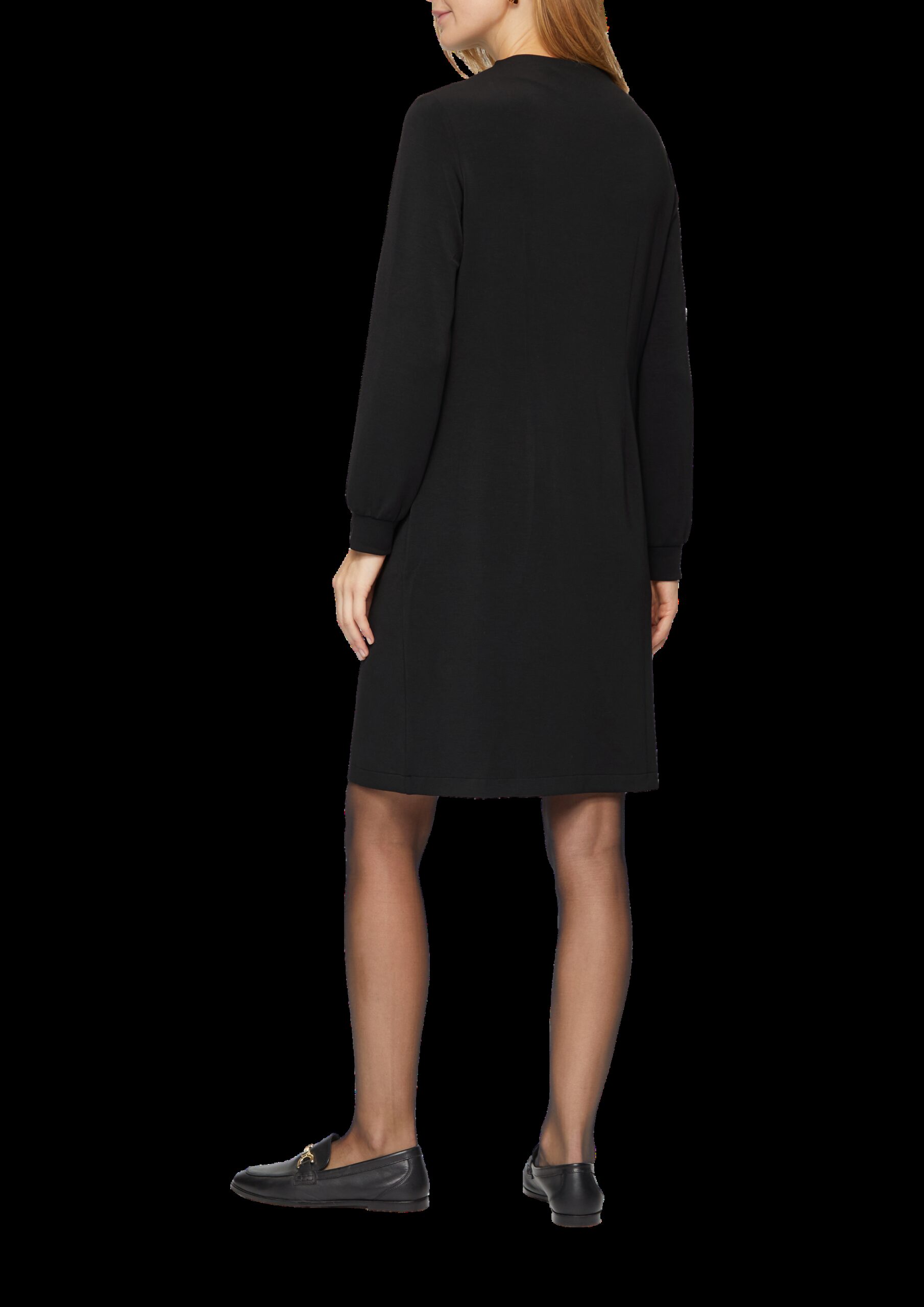 Sweat-Kleid mit gelegtem Kragen