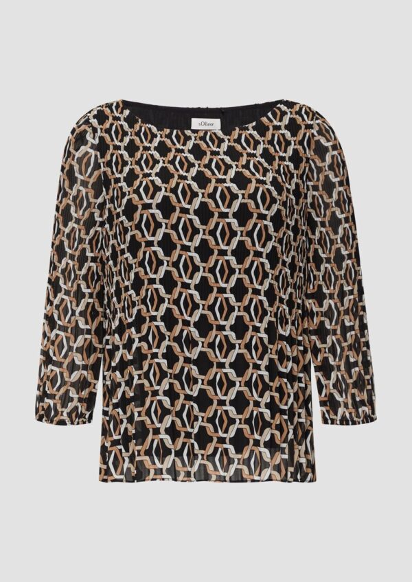 Chiffonbluse mit 3/4-Arm