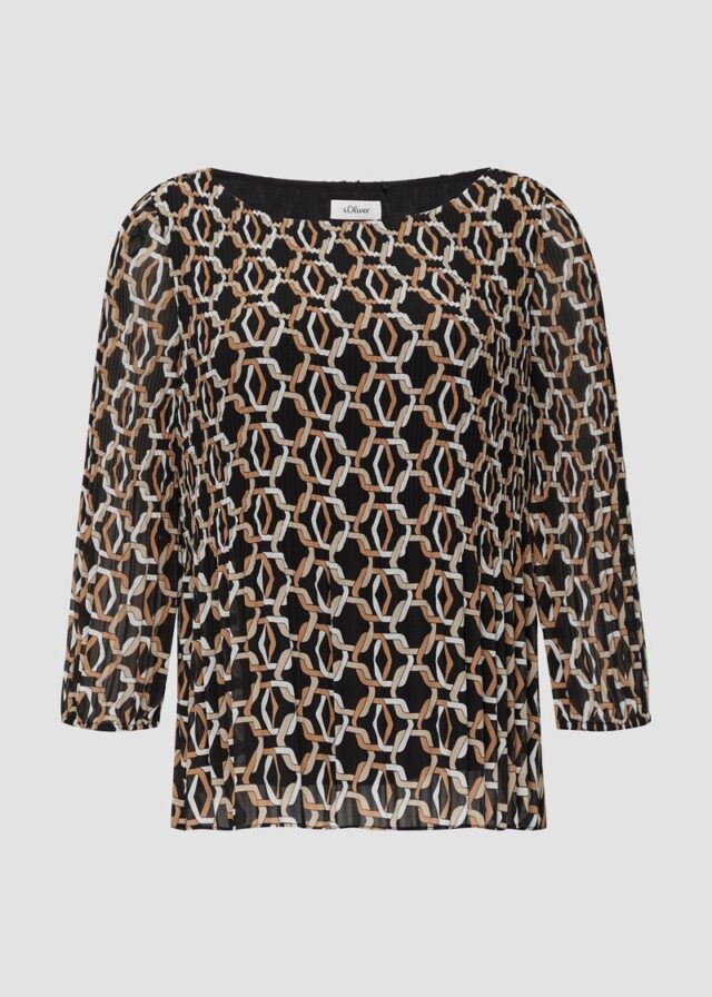 Chiffonbluse mit 3/4-Arm