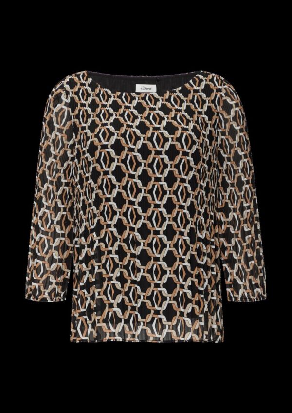 Chiffonbluse mit 3/4-Arm