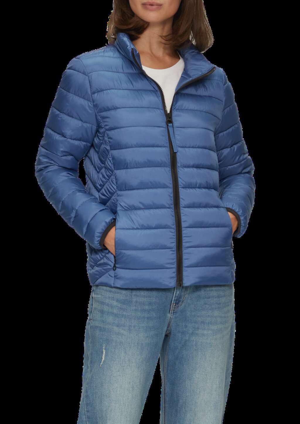 Leichte Jacke mit Steppung und Stehkragen