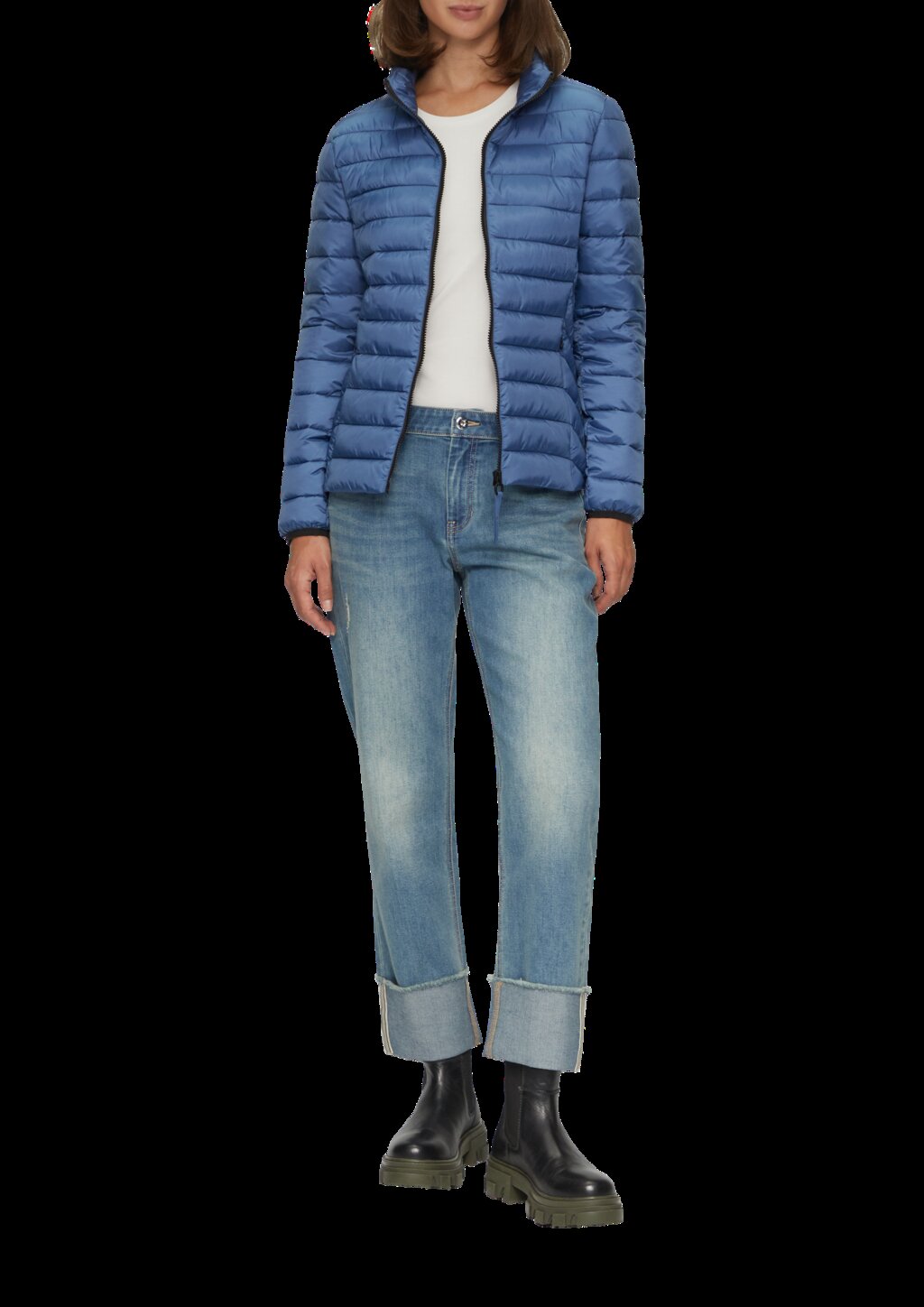 Leichte Jacke mit Steppung und Stehkragen