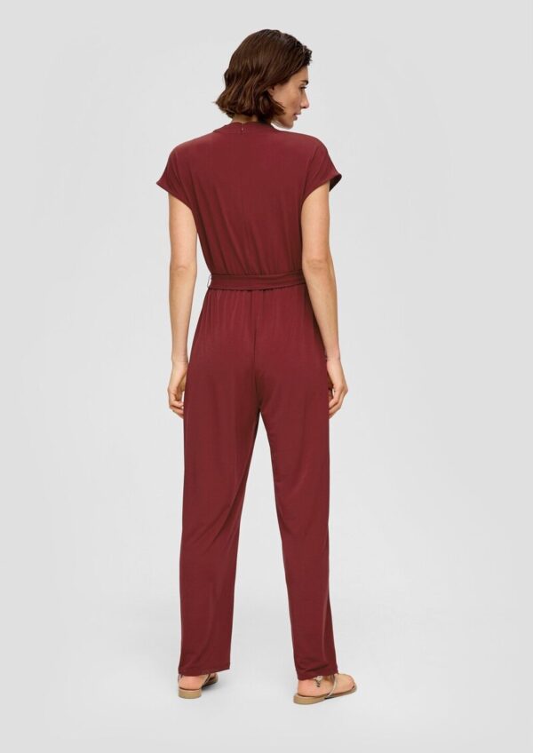 Jersey-Overall mit Stoffgürtel