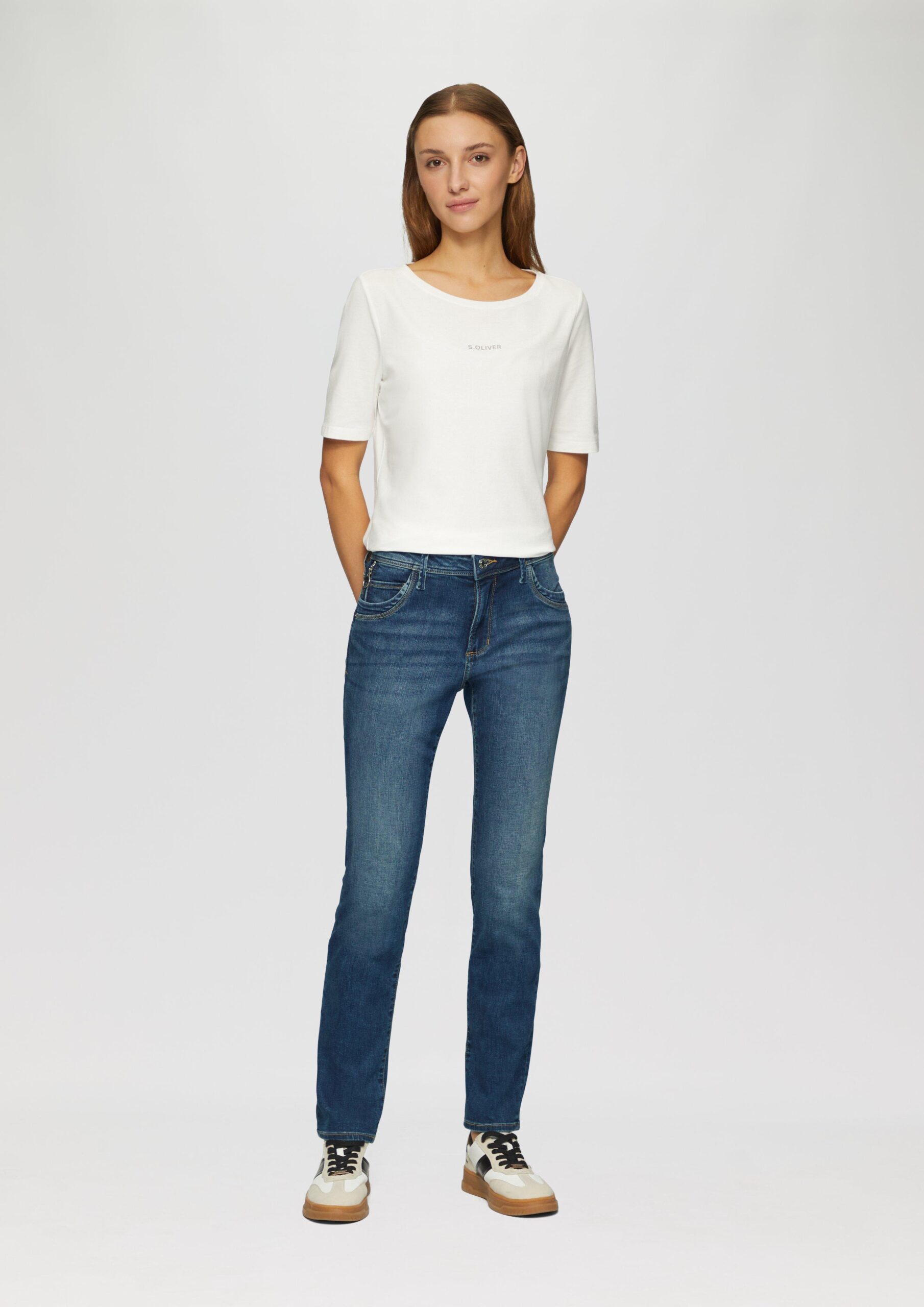 Jeans Betsy / Slim Fit / Mid Rise / Slim Leg / mit Zipp-Detail