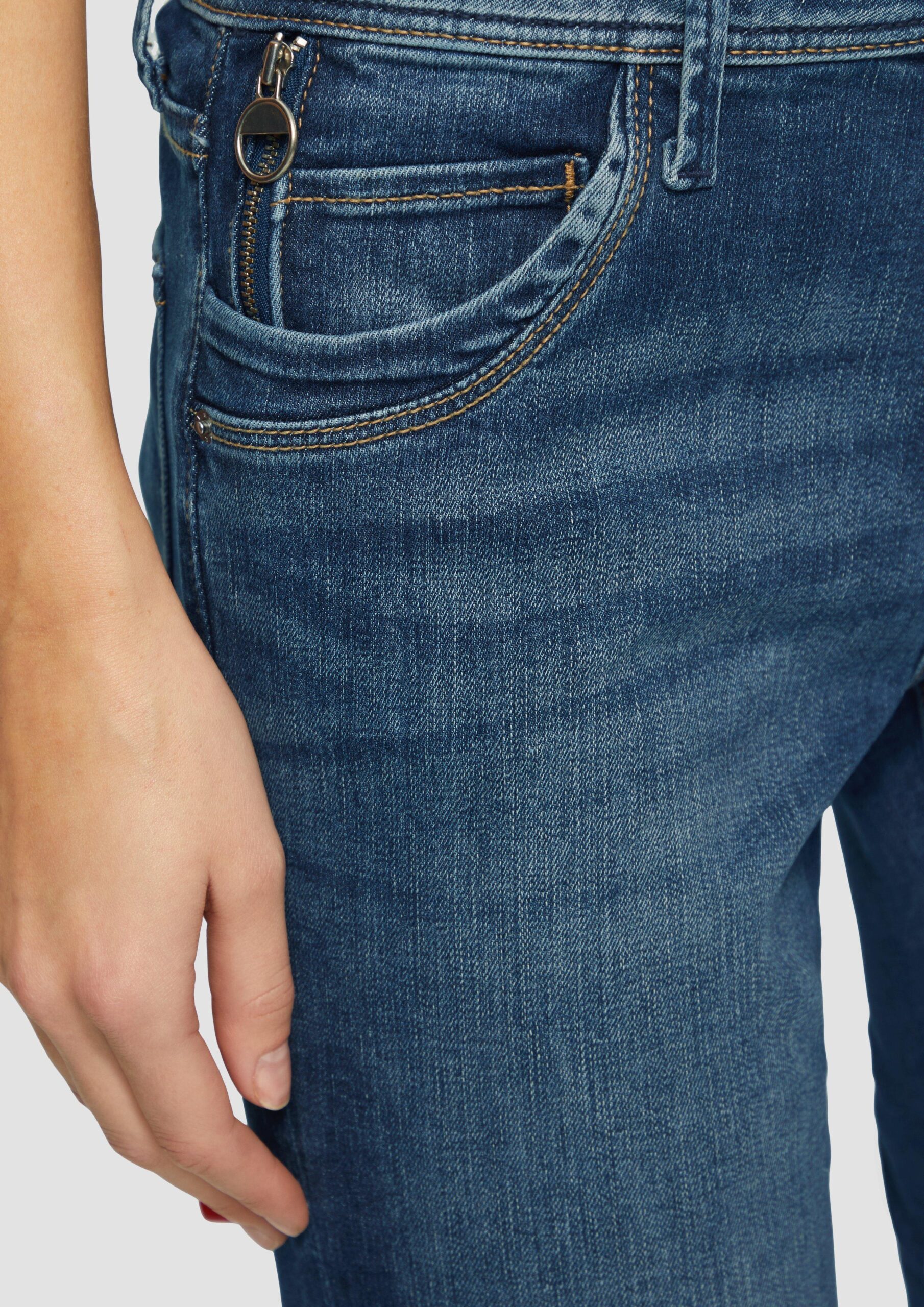 Jeans Betsy / Slim Fit / Mid Rise / Slim Leg / mit Zipp-Detail