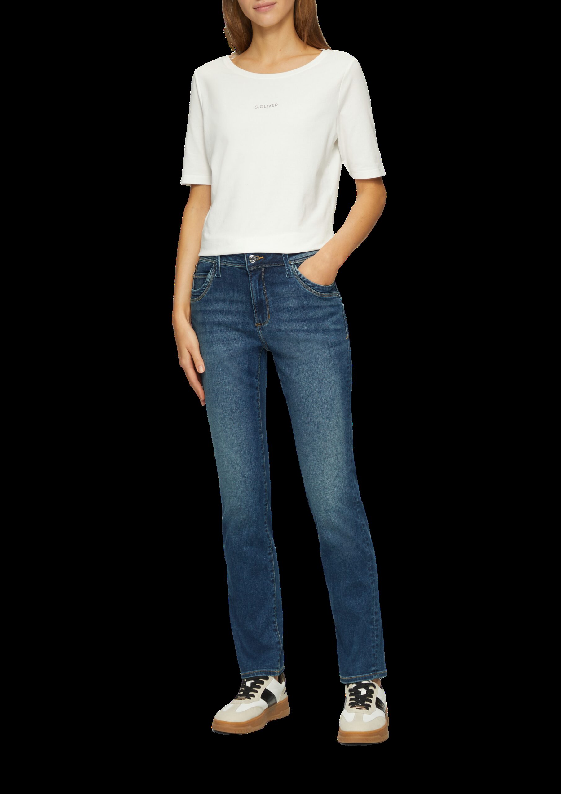 Jeans Betsy / Slim Fit / Mid Rise / Slim Leg / mit Zipp-Detail