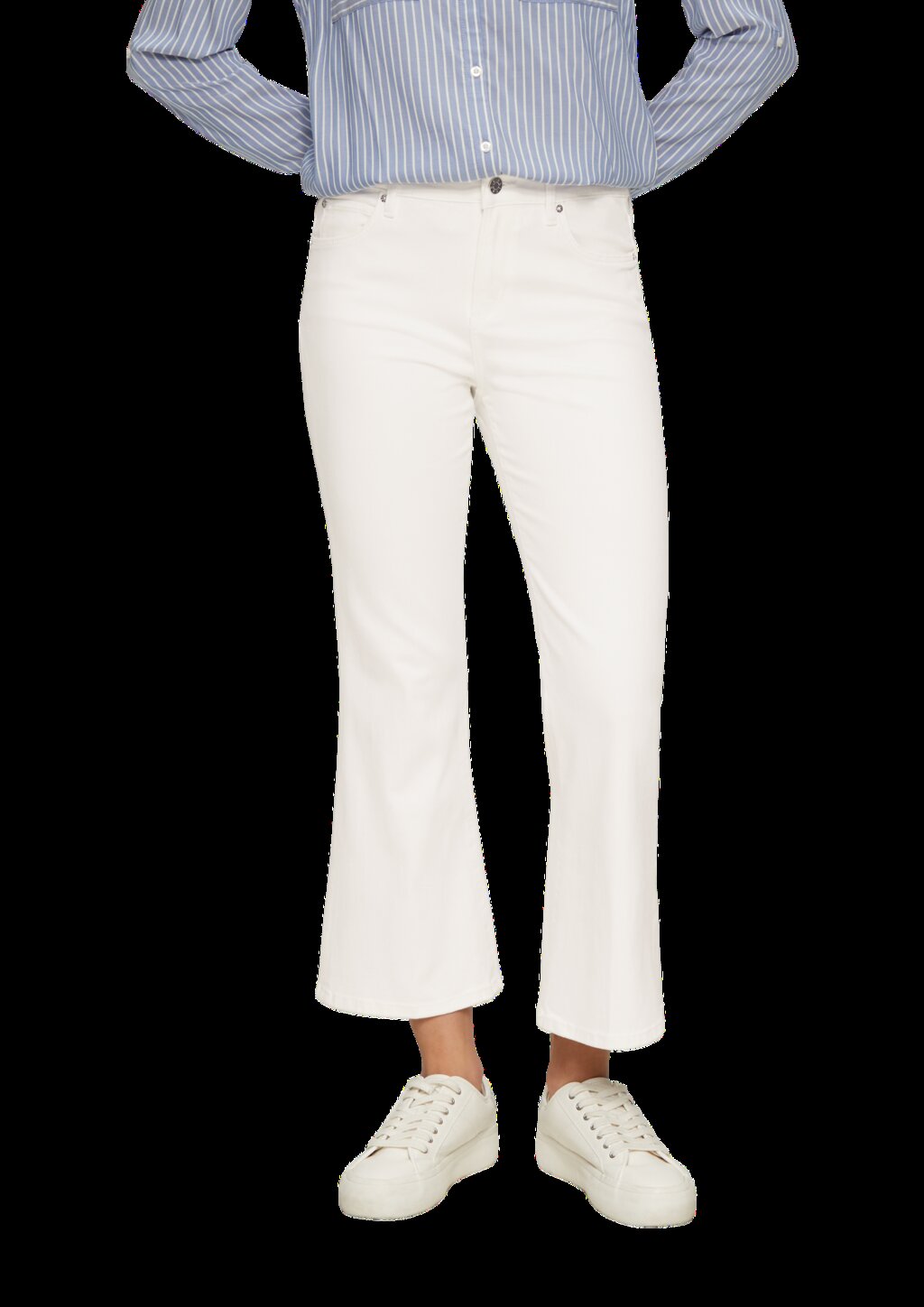 Cropped Jeans / Regular Fit / Mid Rise / Flared Leg