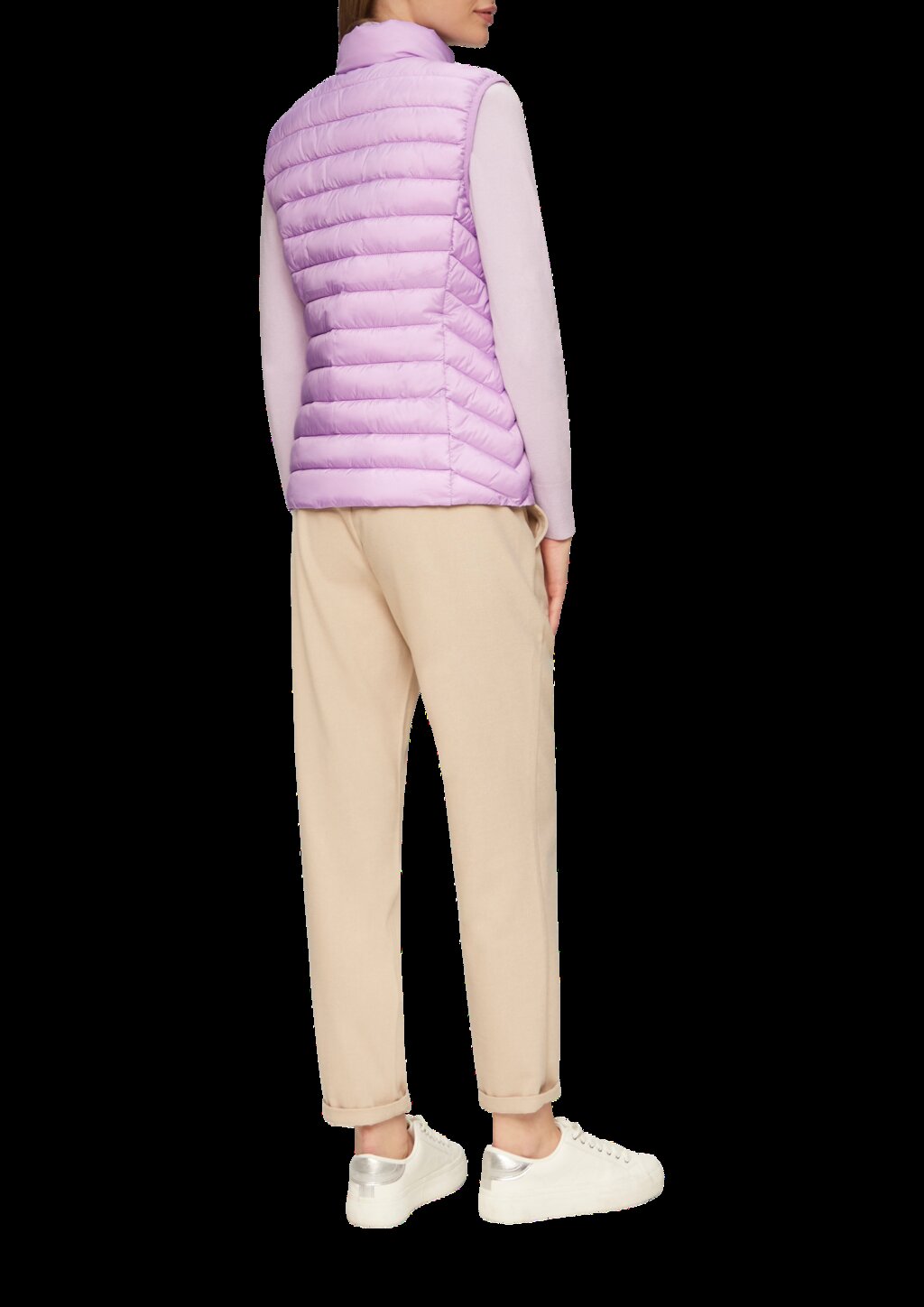 Leichte Weste mit Steppung und Stehkragen